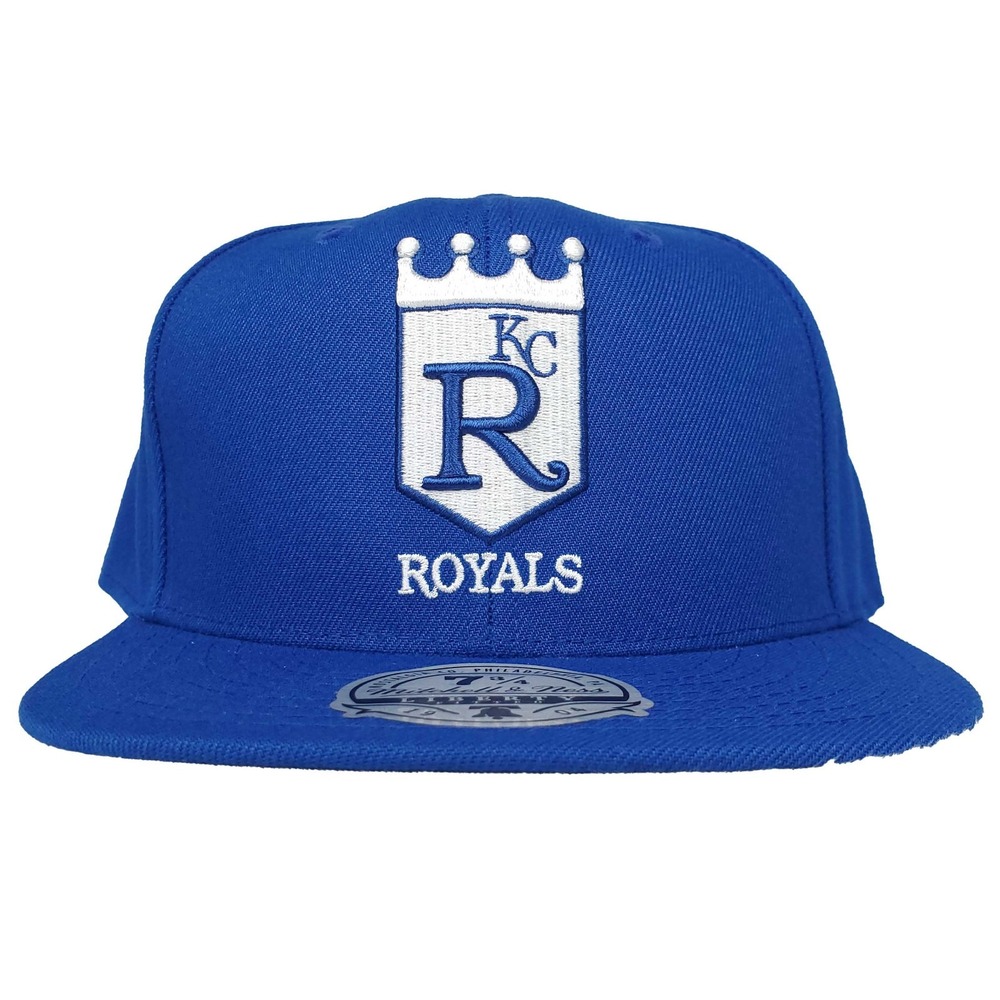 KC‎ Royals Mitchell & Ness MLB Fitted 7 3/4 Liberty Fit Hat Cap Blue NWT